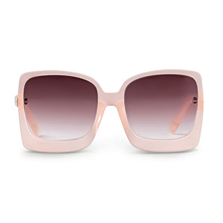 large Pink sunglasses with gradient lenses on a white background