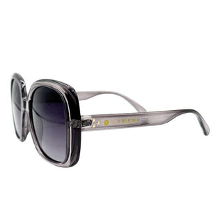Oversized grey Sunglasses with gradient lenses on a white background
