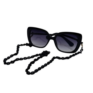 GLASSES CHAIN - Black acetate