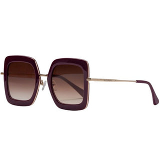 Oversized berry and gold sunglasses
