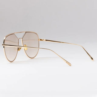 gold frame sunglasses with slight tint UV400 lenses