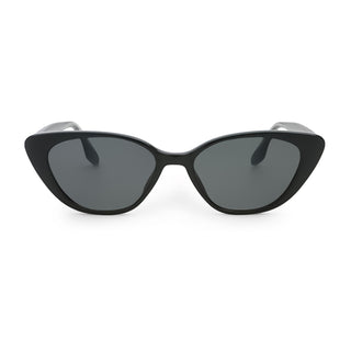 Black cat-eye sunglasses on a white background