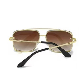 gold with brown lenses aviator