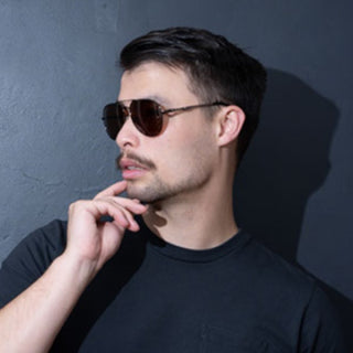 REYMOND Brown Polaroid Aviator Sunglasses