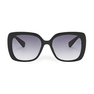 Black sunglasses with gradient lenses on a white background