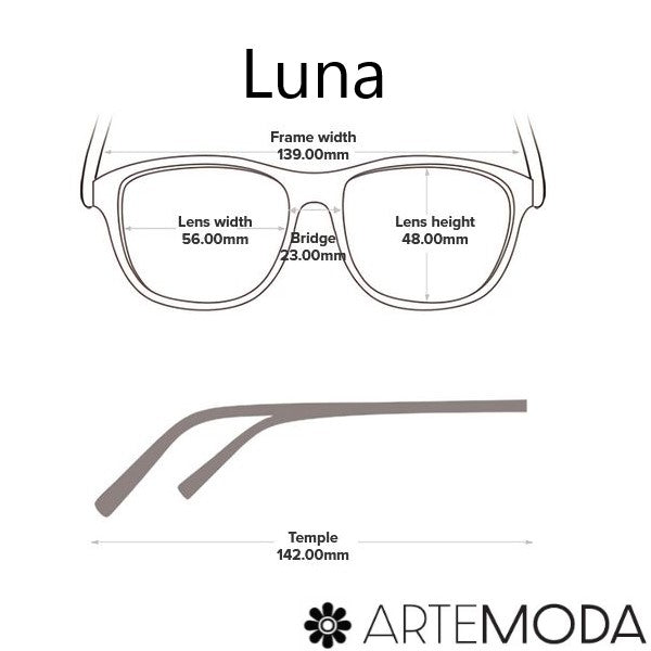 LUNA Black Nero Oversized UV400 Sunglasses