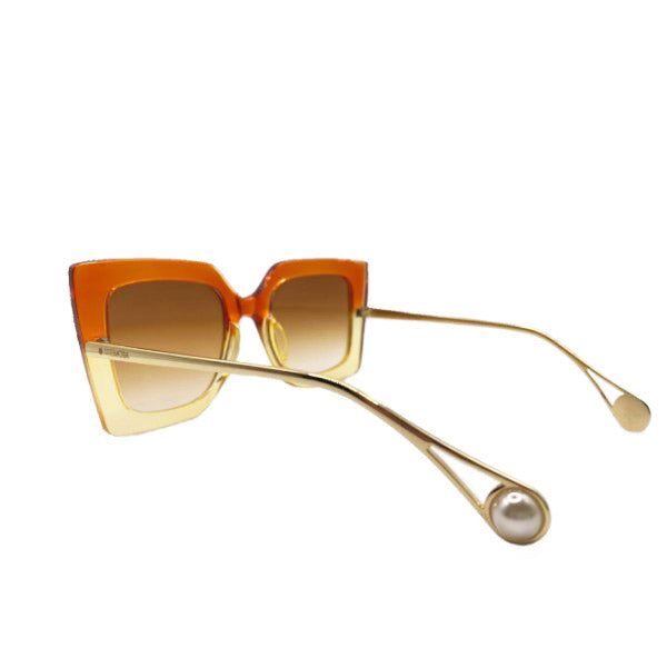 LUNA Orange Sunset Oversized UV400 Sunglasses