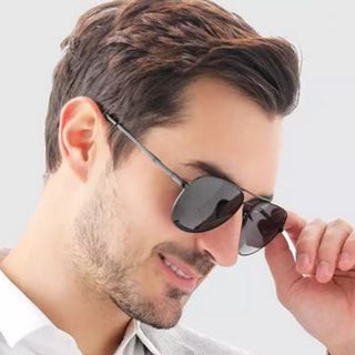 REYMOND Black Metal Frame Aviator Polaroid UV400 Sunglasses