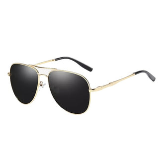 REYMOND Gold Metal Frame Aviator Polaroid UV400 Sunglasses
