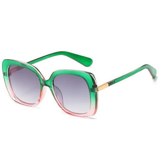 oversized green sunglasses