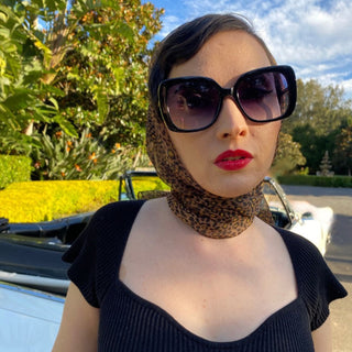 woman wearing SIENNA Black UV400 Sunglasses