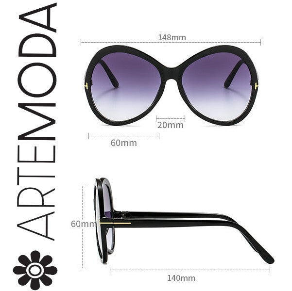 ADELE Pink UV400 Oversized Sunglasses