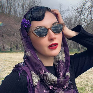 KITTY Tan Cat Eye Sunglasses