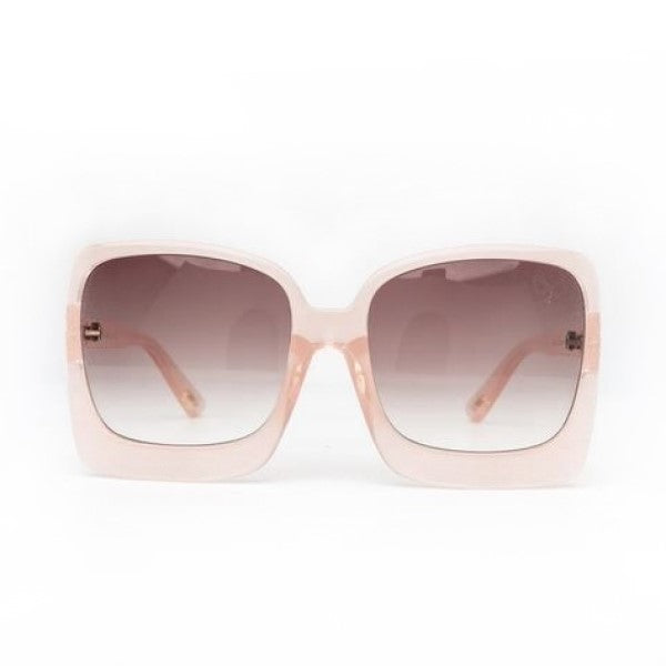 Pink best sale oversized sunglasses