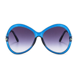 ADELE Sapphire Blue Oversized Sunglasses