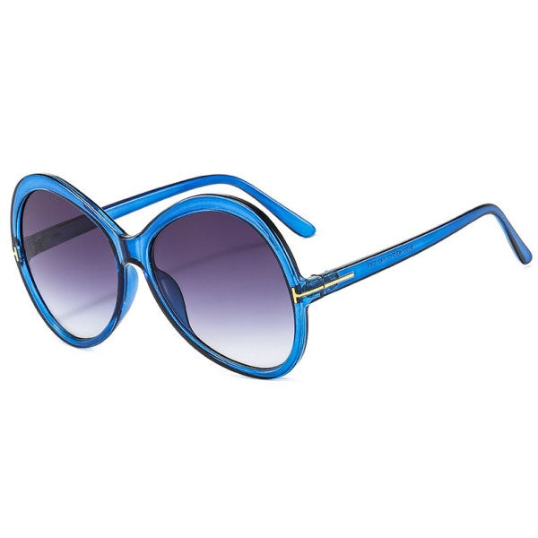 ADELE Sapphire blue UV400 Oversized Sunglasses