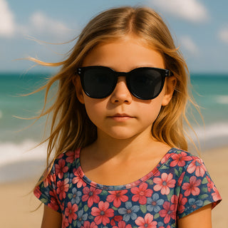 girl wearing black sunglasses