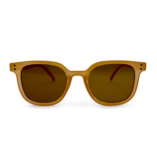 kids Brown sunglasses with a white background