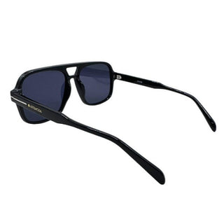 Black double bridge sunglasses