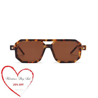 Lunettes de soleil DANTE Léopard Double Pont UV400