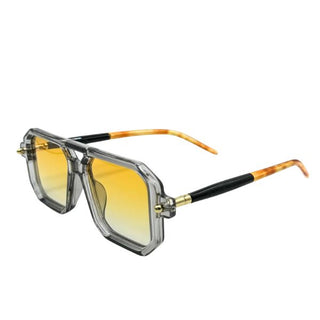 polaroid double bridge with yellow lenses