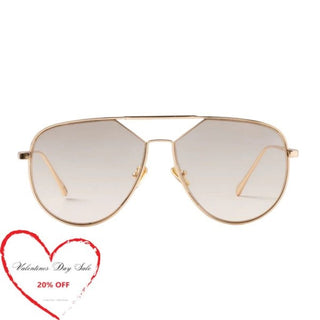 DI LUSSO Gold Aviator Sunglasses