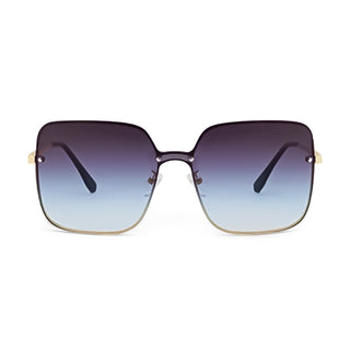 Sunglasses with gradient lenses on a white background