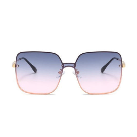ELIO Pink Square Metal Frame Sunglasses