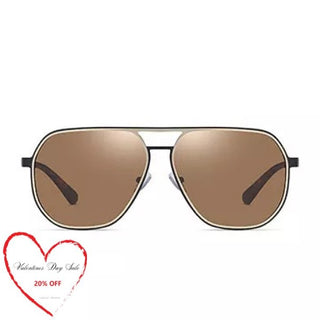 GIO Brown Polaroid Aviator Sunglasses