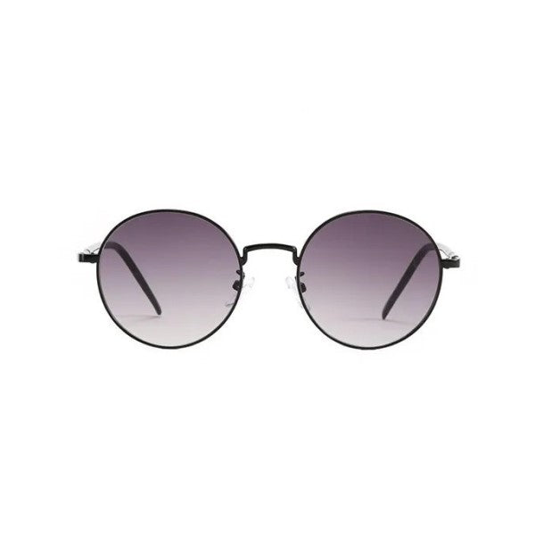 LENNON Black Round metal frame Sunglasses