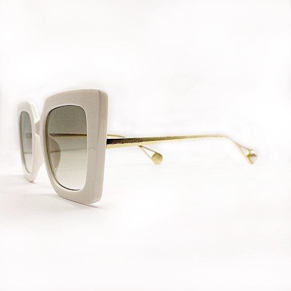 LUNA Bianco White Oversized UV400 Sunglasses