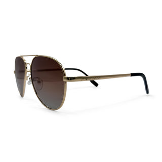 children's Gold-framed sunglasses with gradient lenses on a white background