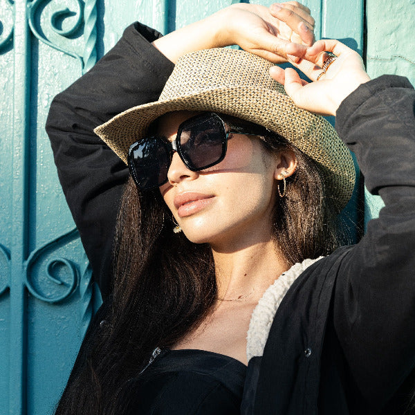 NARDINE Black UV400 Oversized Sunglasses