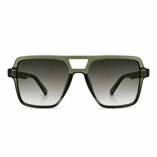 NICO Moss Green Double Bridge Sunglasses