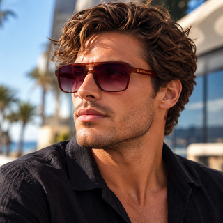 NICO Plum Double Bridge Sunglasses
