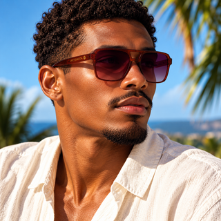 NICO Plum Double Bridge Sunglasses