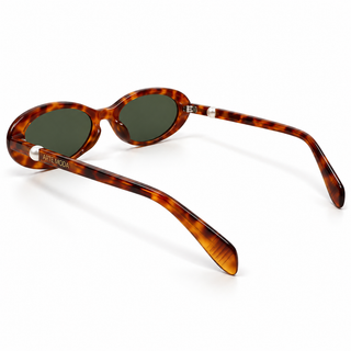 PERLINA Tortoiseshell Oval Sunglasses