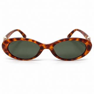 PERLINA Tortoiseshell Oval Sunglasses