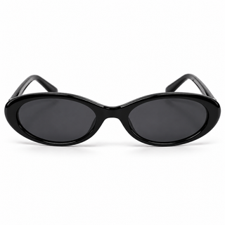 black oval sunglasses