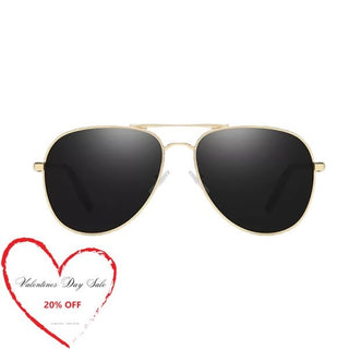 REYMOND Gold Polaroid Aviator Sunglasses