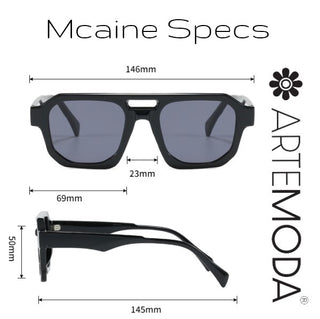MCAINE Yellow Double bridge Sunglasses