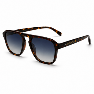 TONI Blue Polarised Single Bridge Aviator Sunglasses