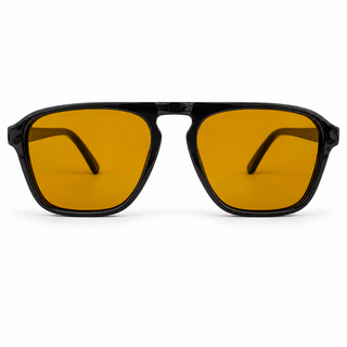TONI Mustard Polarised Single Bridge Aviator Sunglasses