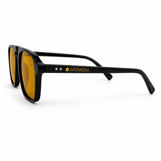 TONI Mustard Polarised Single Bridge Aviator Sunglasses