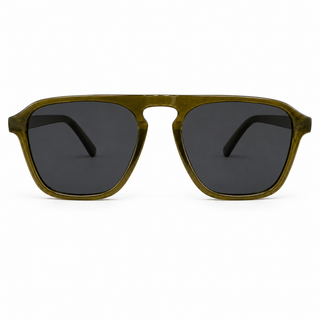 TONI Olive Polarised Single Bridge Aviator Sunglasses
