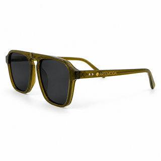 TONI Olive Polarised Single Bridge Aviator Sunglasses