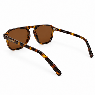 TONI Tortoiseshell Polarised Single Bridge Aviator Sunglasses
