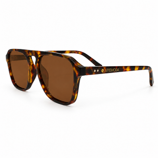 TONI Tortoiseshell Polarised Single Bridge Aviator Sunglasses