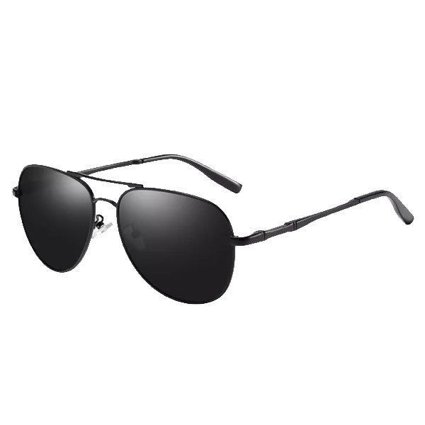 REYMOND Black Metal Frame Aviator Polaroid UV400 Sunglasses