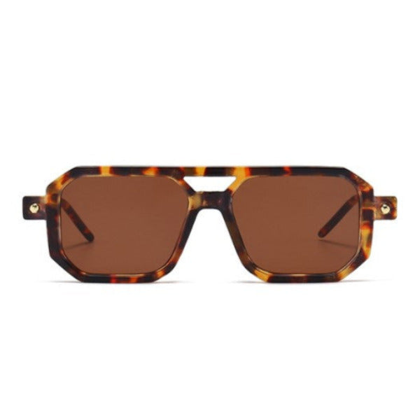 DANTE Leopard Double Bridge UV400 Sunglasses